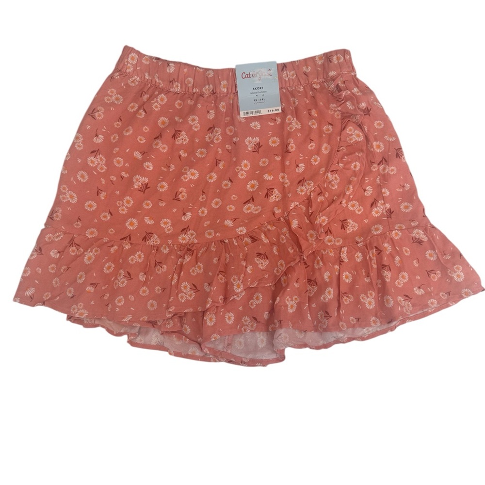 Girls Cat & Jack Floral Skort Size: XL 14 (D8)